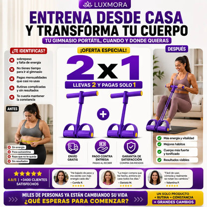 LuxMora™ Fitness Pro 2X1 La forma más práctica de entrenar desde casa sin complicaciones