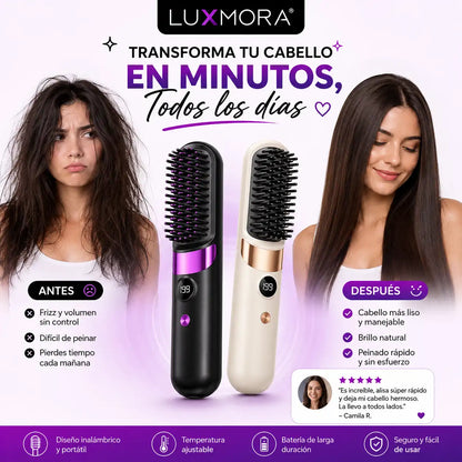 Luxmora Hair Styler™  ✨ Peine Alisador Inalámbrico