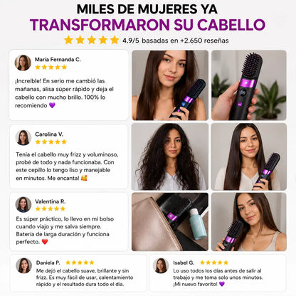 Luxmora Hair Styler™  ✨ Peine Alisador Inalámbrico